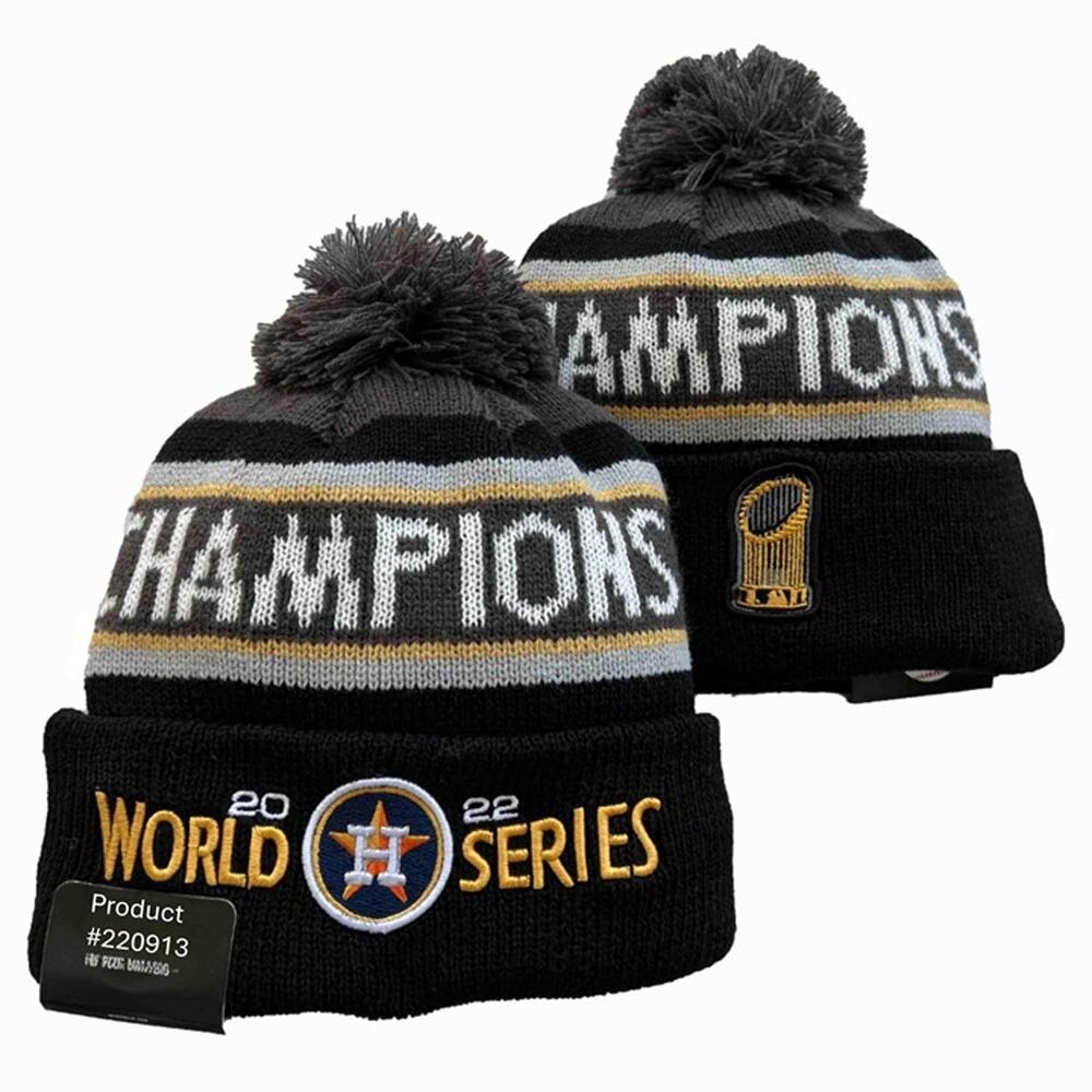 NWT Houston Astros MLB Sports Knit World Series 2022 Pom Beanie OSFA Unisex